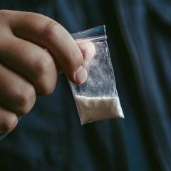 White powder in bag