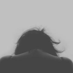 Lady with head hanging