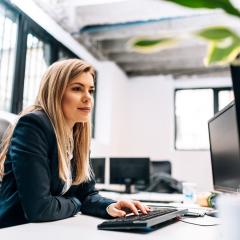 Woman sitting at desk